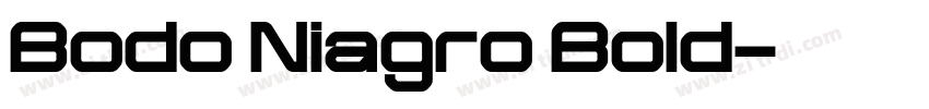 Bodo Niagro Bold字体转换